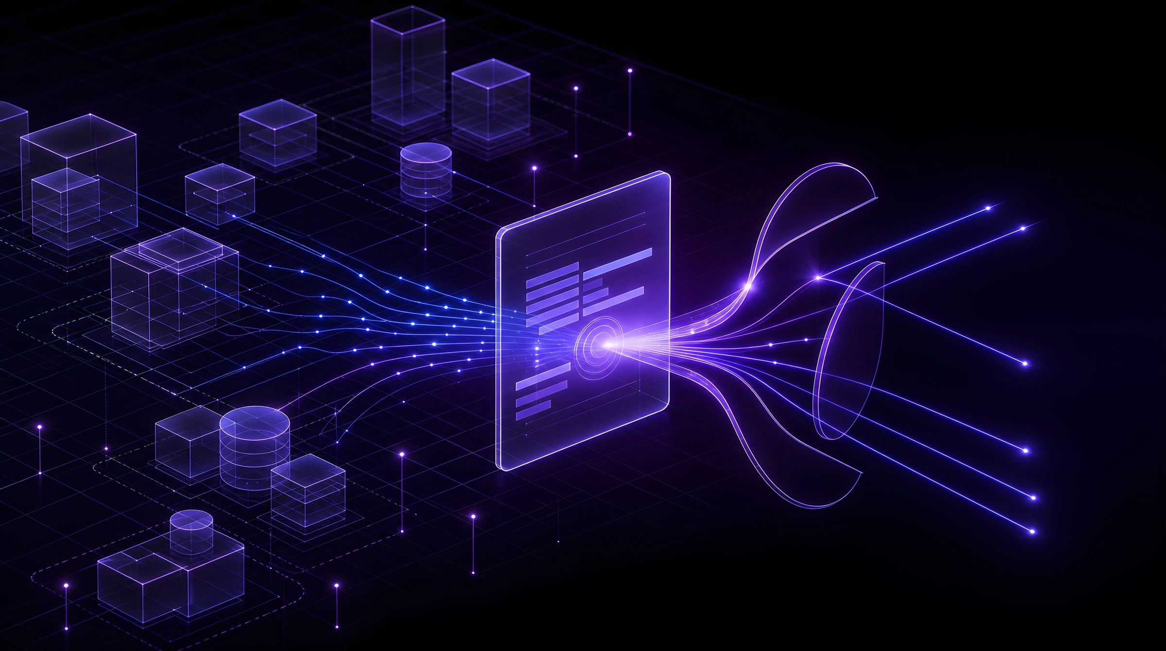 AWS architecture components, monitoring signals and assessment records converging into documented findings and next-step recommendations